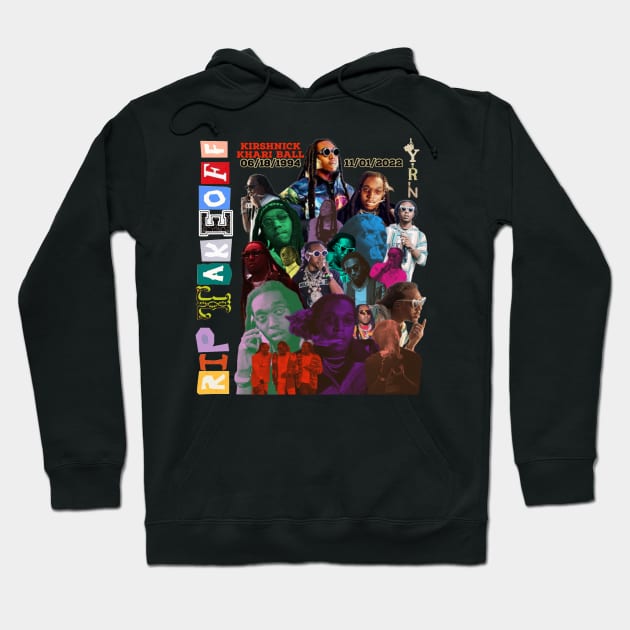 R.I.P. Takeoff (Kirshnick Khari Ball)  Migos Fan Collage Hoodie by VantaTheArtist